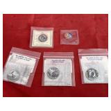 3) Colorized Half Dollars - 2) Colorized Quarters