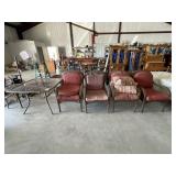 Patio Table & 4 Chairs - Glass Top