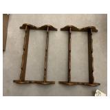 2 - Wall Hanging Wooden Shelves