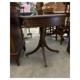 Round Side Table on Wheels 28"Dia x 29"H