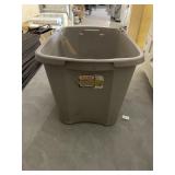 Plastic Tote w/Assorted Kitchen Utensils