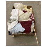 Box of Assorted Linens - Towels - Sheets