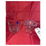 2 Pcs - Glass Bowl & Pitcher