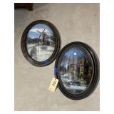 2 - Oval Pictures in Frames