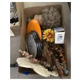 Wig on Head - Wall Clock - Dried Flowers