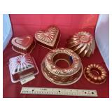 6 - Copper Jello Molds