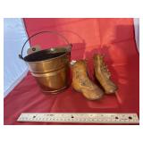 Pair Baby Boots - Small Copper Bucket