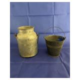 Metal Jug & Small Bucket