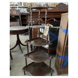 5-Tiered Wooden Corner Shelf 48"H