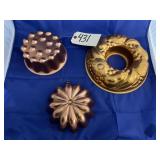3 - Copper Jello Molds