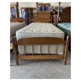 Twin Mattress - Box & Wood Frame