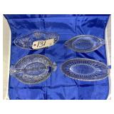 4 Pcs - Divided Dish - Banana Split Dishes