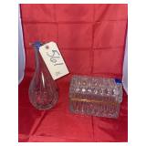 Glass Treasure Box & Vase