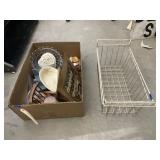 2 - Freezer Baskets & Box of Pic Frames