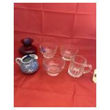 6 - Glass Bowls - Creamer - Vase
