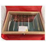 8 Miniature Swords in Display Case