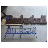 2 Pcs - Basketball Wall Dï¿½cor & Coat Rack