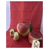 4 Pcs - Apple Salt/Pepper & Canisters