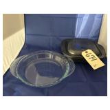 Tupperware Container & Glass Pie Pan