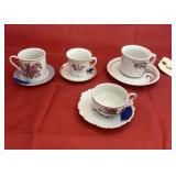4 Sets - Teacup & Saucers
