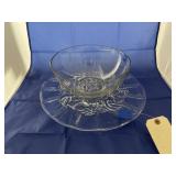 Cake Plate & Bowl - some damage