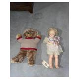 Doll & Stuffed Bear