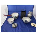 Cheese Grater - Metal Funnel - Metal Pitcher