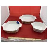 3 Pcs - Corning Ware Dishes