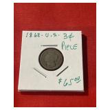 1868 US 3-Cent Coin