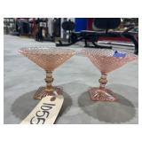 2 Pcs - Pink Glass Stemware