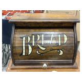 Wood Roll Top Bread Box