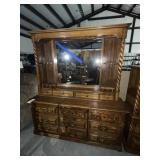 9-Drawer Dresser w/Mirror 64"L x 18"W x 30"H
