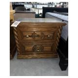 2-Drawer Wooden Night Stand