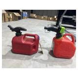 2 - Plastic 1 Gal Gas Cans