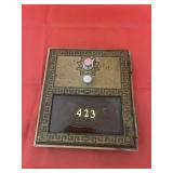 Antique Solid Brass Metal Mailbox Door