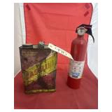 ABC Fire Extinguisher & Metal 1 Gal Gas Can