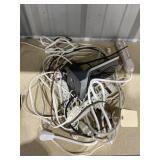 Pile of Assorted Extension Cords & More