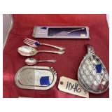 6 Pcs - Assorted Silver Toned Spoon Rest