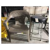 Shop Counter Stool - Plastic Patio Chair