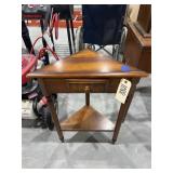 Wooden Corner Table 23"L x 12"W x 29"H