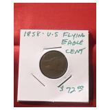 1858 US Flying Eagle Cent
