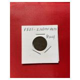 1881 Indian Head Penny
