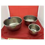 3 Pcs - Nesting Stainless Mixing Bowls