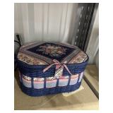Sewing Basket w/Assorted Sewing Supplies