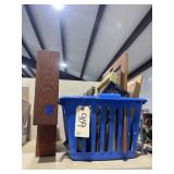 Plastic Bin w/Assorted Pic Frames