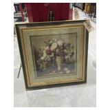 Home Interiors Floral & Fruit Framed Print