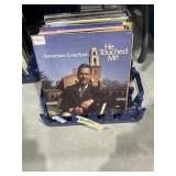 Crate w/50+ Vinyl Record Albums