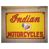 Indian Motorcycle Porcelain Single Sided Sign