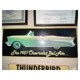 1957 Chev Bel Air Single Sided Metal Sign