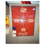 Coca Cola Wall Clock 17"x23"